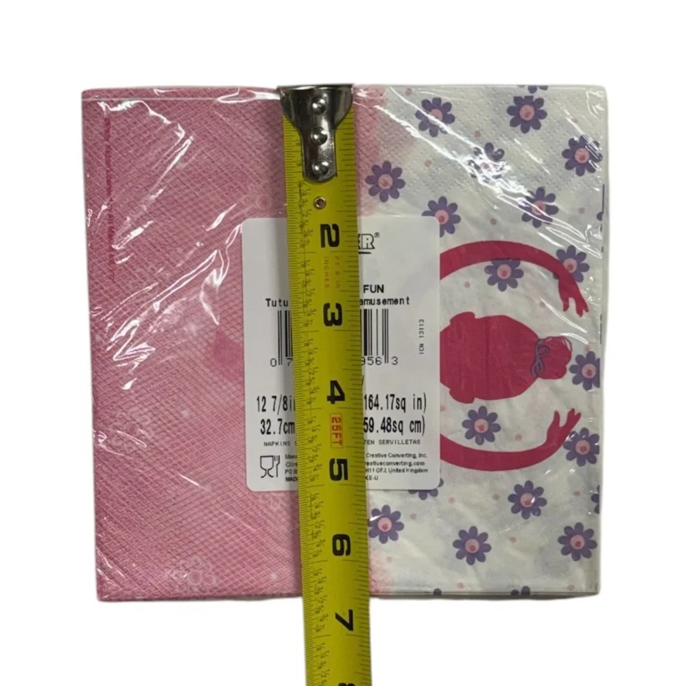 Creative Converting set of 3 packs of 16 ballet themed napkins new in packaging!